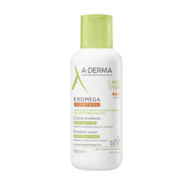Exomega Control Crema Emoliente Antiirritación, 400 ml. - A-derma