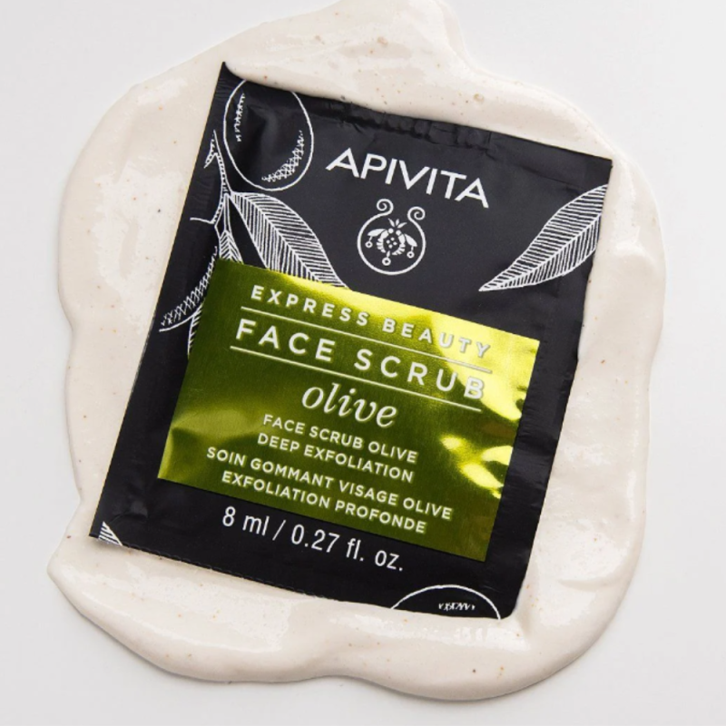 Express Beauty Mascarilla Facial Exfoliante Intensiva a la Oliva, 2 x 8 ml. - Apivita