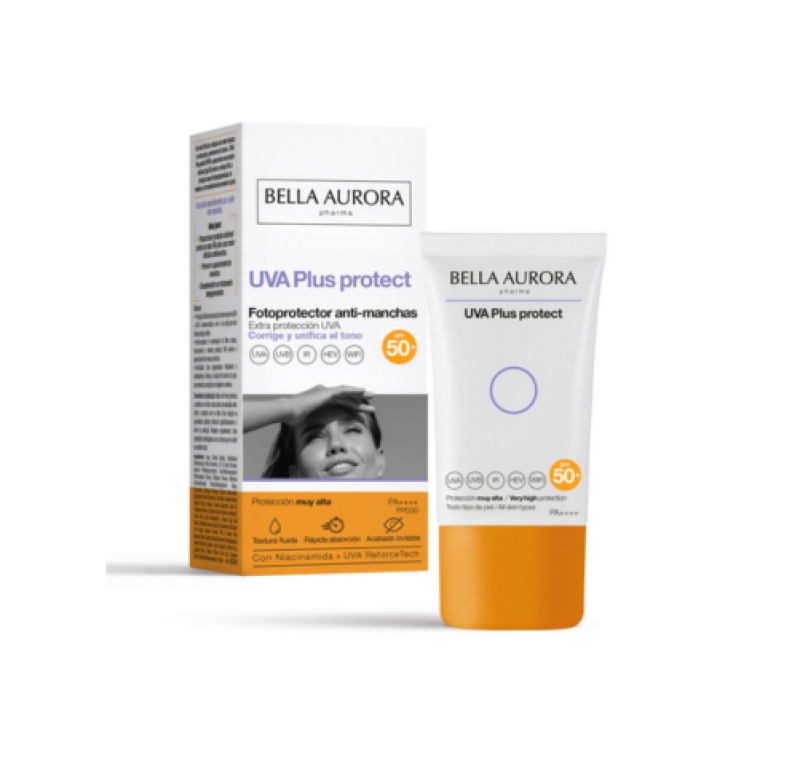 Fotoprotector Anti-manchas UVA Plus Protect SPF50+, 50 ml. - Bella Aurora Labs