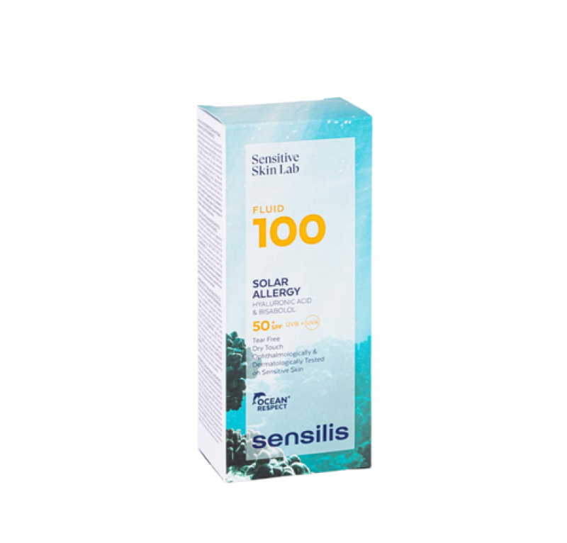 Fotoprotector Fluid 100 Solar Allergy SPF 50+, 40 ml. - Sensilis