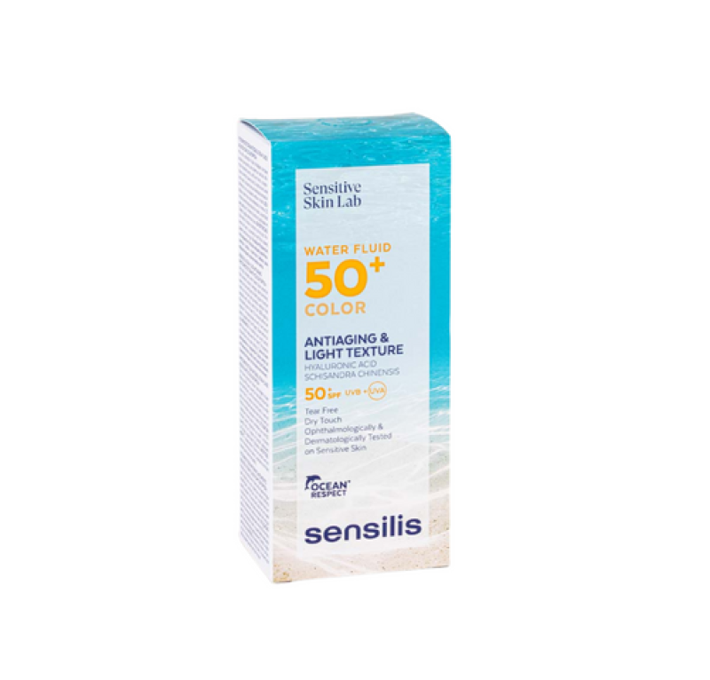 Fotoprotector Water Fluid 50+ Color, 40 ml. - Sensilis