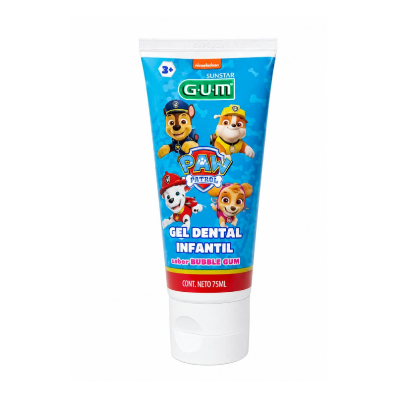 G.U.M Gel Dental Infantil Paw Patrol Sabor Bubble Gum 3+, 75 ml. - Sunstar