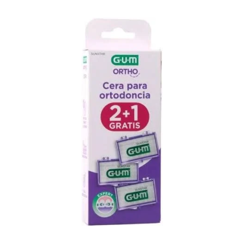 GUM PACK 2+1 Ortho Cera Para Ortodoncia - Sunstar