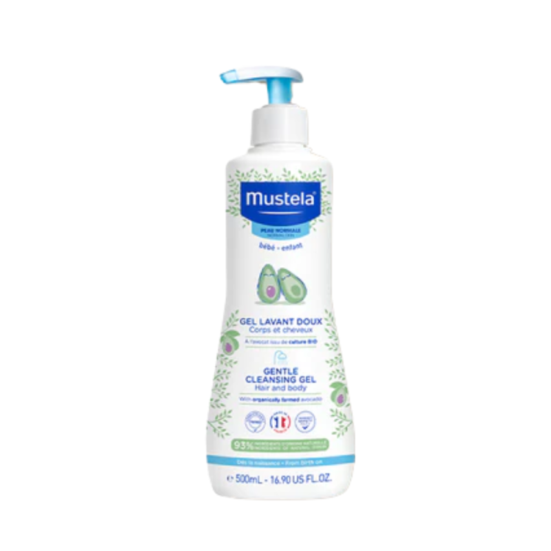 Gel de Baño Suave con Aguacate Bio, 500 ml. - Mustela