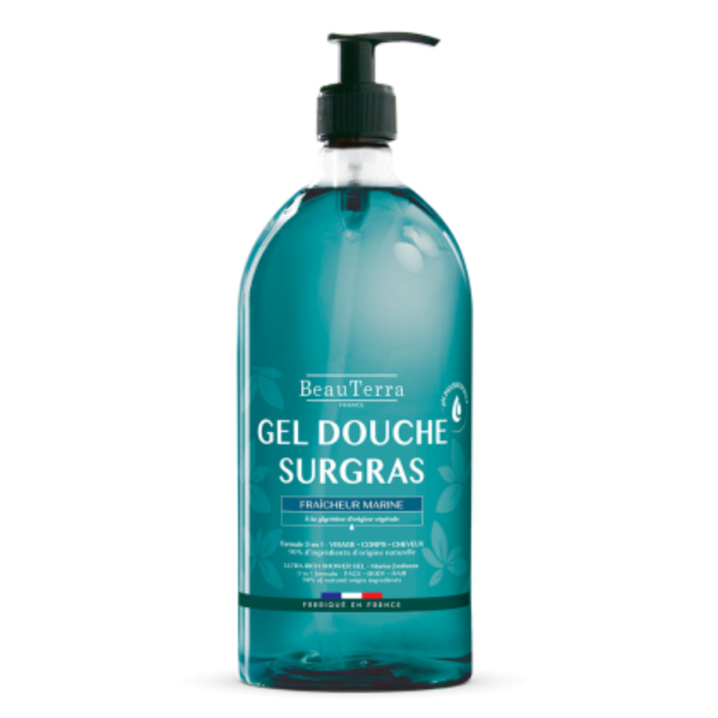 Gel de Ducha Frescor Marino Rostro, Cuerpo y Cabello, 1 l. - BeauTerra
