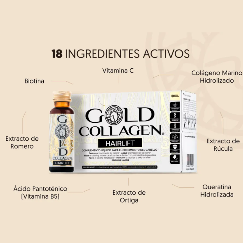 Gold Collagen Hairlift, 10 x 50 ml. - Areafar