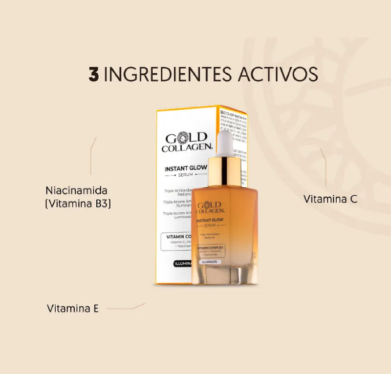 Gold Collagen Instant Glow Sérum, 30 ml. - Areafar