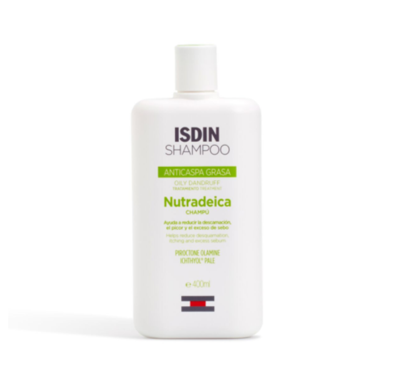 Nutradeica Champú Anticaspa Grasa, 400 ml. - Isdin