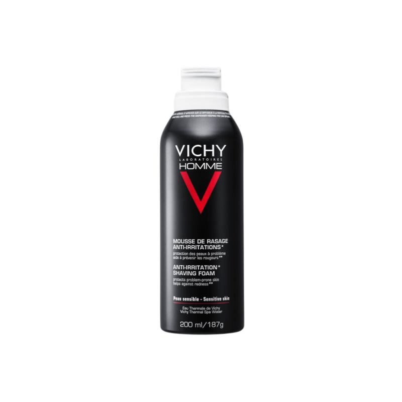Homme Espuma de Afeitar Piel Sensible, 200 ml. - Vichy