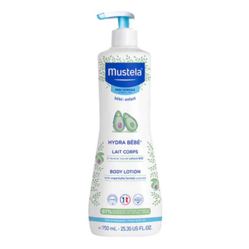Hydra Bebé Leche Corporal con Aguacate Bio, 750 ml. - Mustela