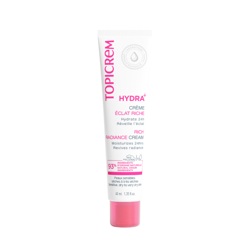 HYDRA+ Crema Hidratante Iluminadora Rica, 40 ml. - Topicrem