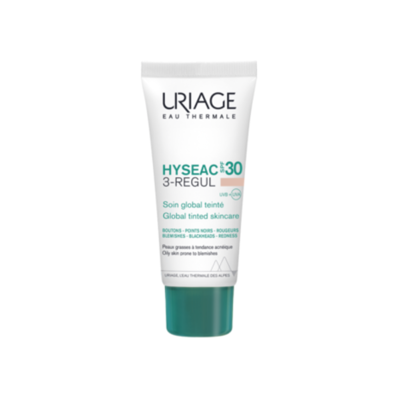 Hyséac 3Regul+ Cuidado Global con Color SPF30, 40 ml. - Uriage