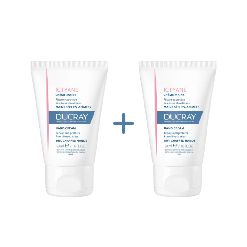PACK DUPLO Ictyane Crema de Manos, 50 ml. + 50 ml. - Ducray