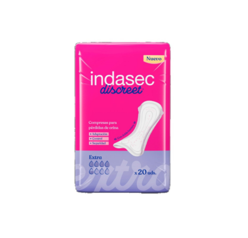 Indasec Discreet Extra Compresa Perdidas Leves, 20u. - Indasec - Laboratorios Indas
