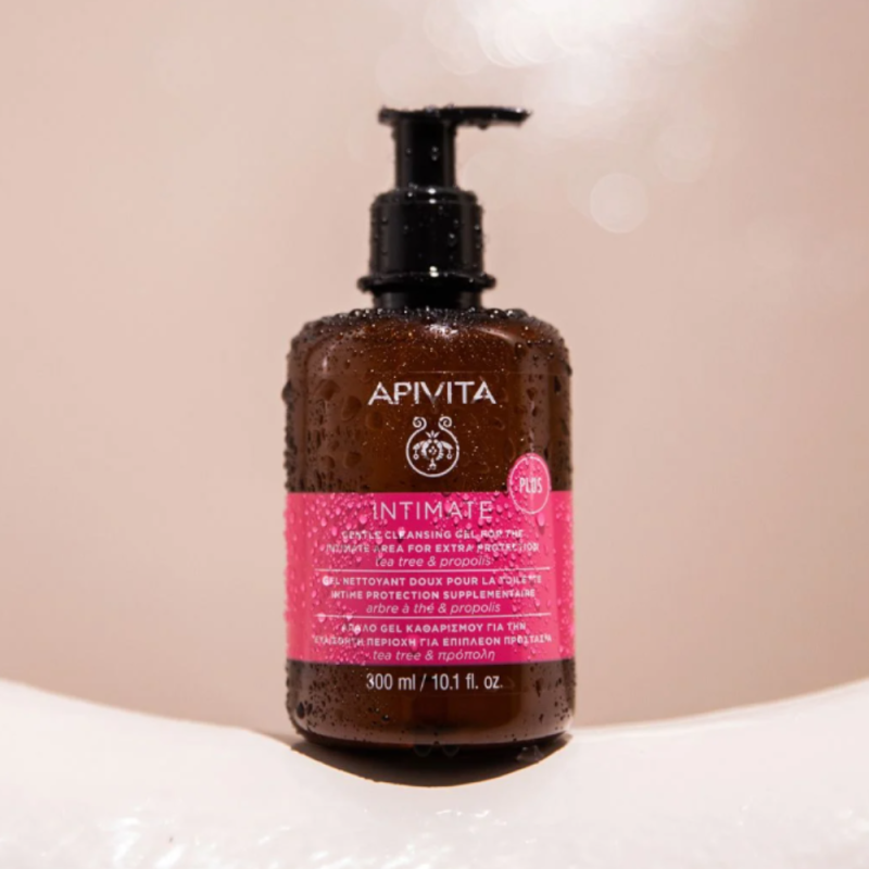 Intimate Care Gel Limpiador Suave para la Zona Íntima para una Protección Extra, 300 ml. - Apivita
