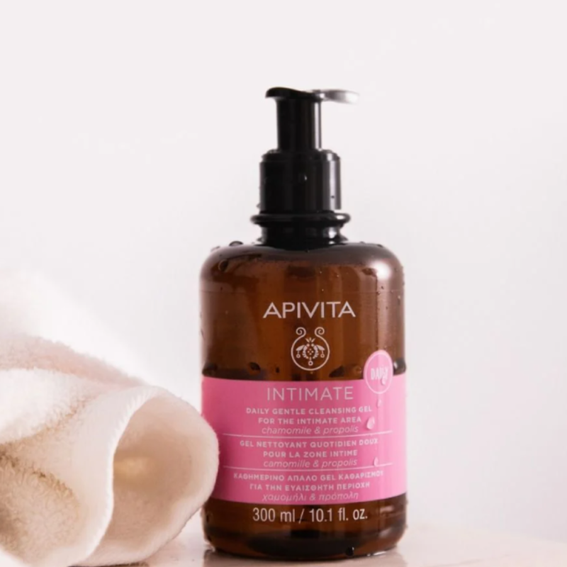 Intimate Care Gel Suave de Higiene Íntima Diaria con Camomila y Propóleo, 300 ml. - Apivita