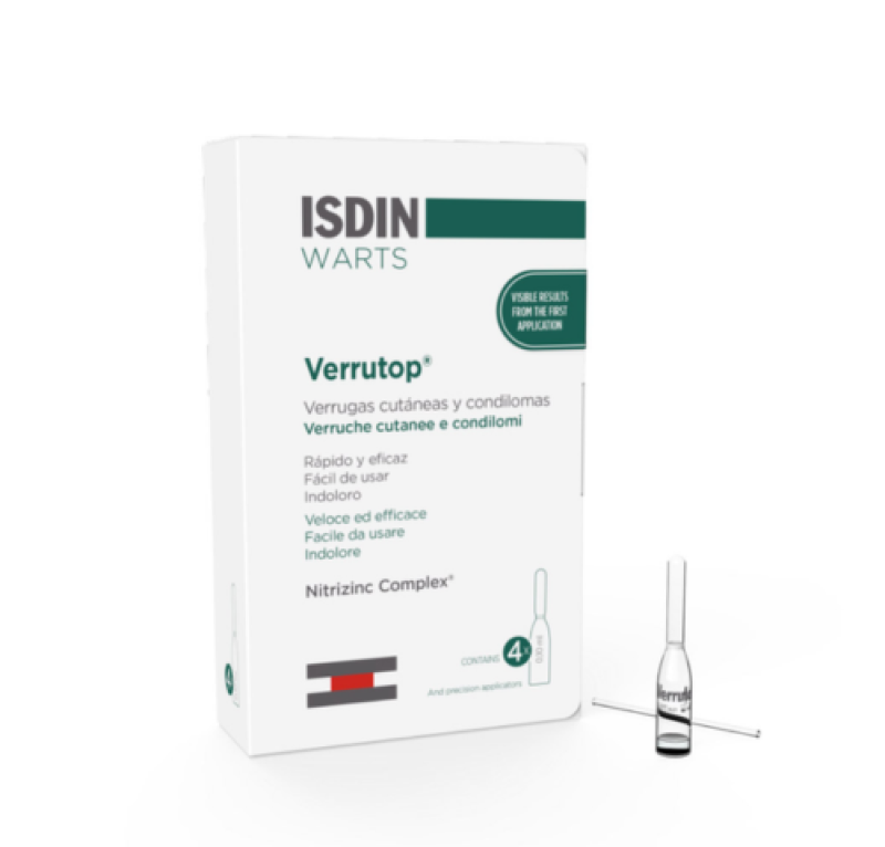 Verrutop Tratamiento de las Verrugas. 4 Ampollas de 0,10 ml - Isdin