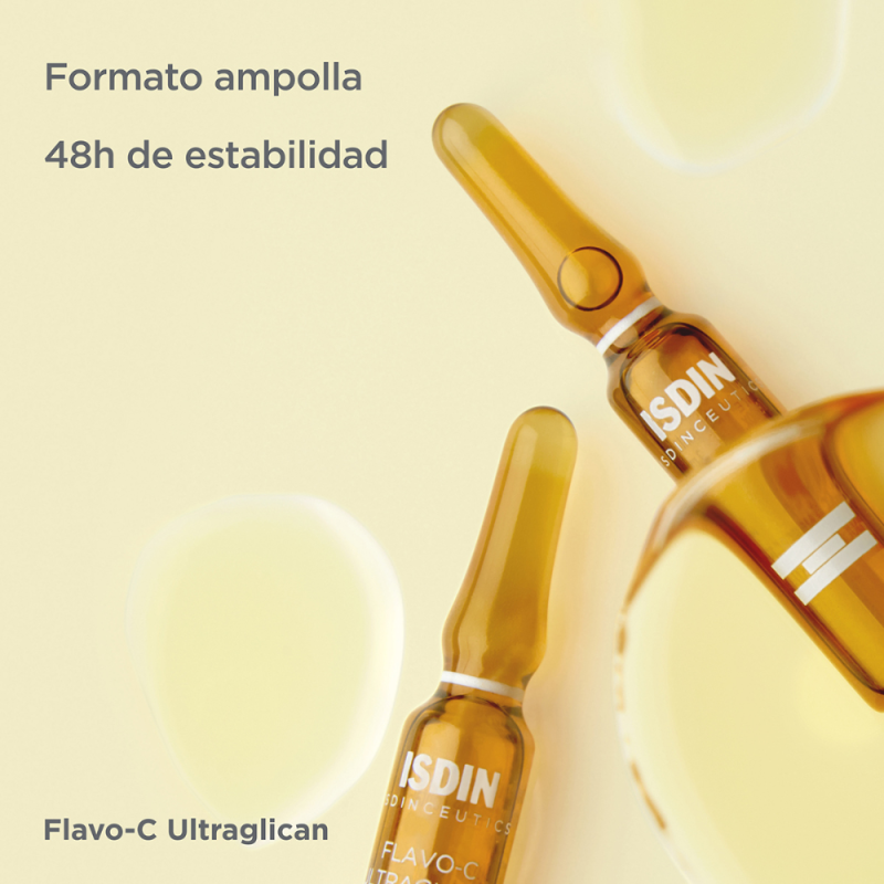 Isdinceutics Flavo-C Ultraglican, 30 Ampollas x 2 ml. - Isdin