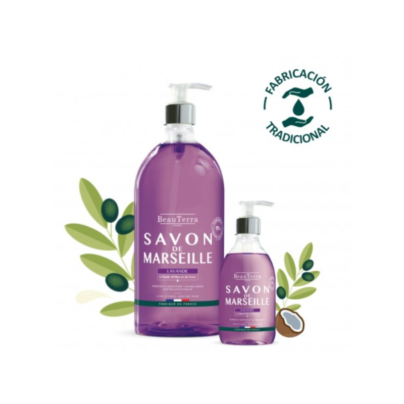 Jabón de Marsella Lavanda, 1000 ml.- BeauTerra
