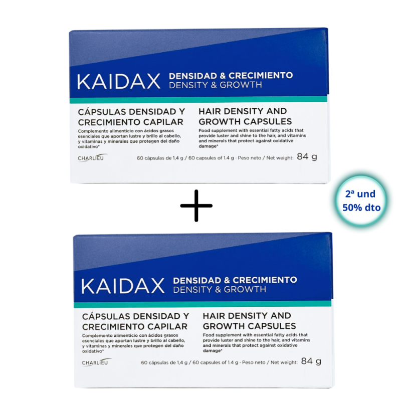 PACK DUPLO KAIDAX Densidad & Crecimiento Cápsulas, 60 + 60 ud. - Topicrem