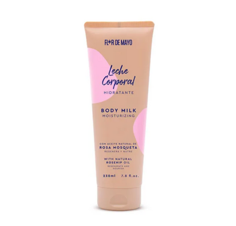 Leche Corporal Rosa Mosqueta, 230 ml. - Flor de Mayo