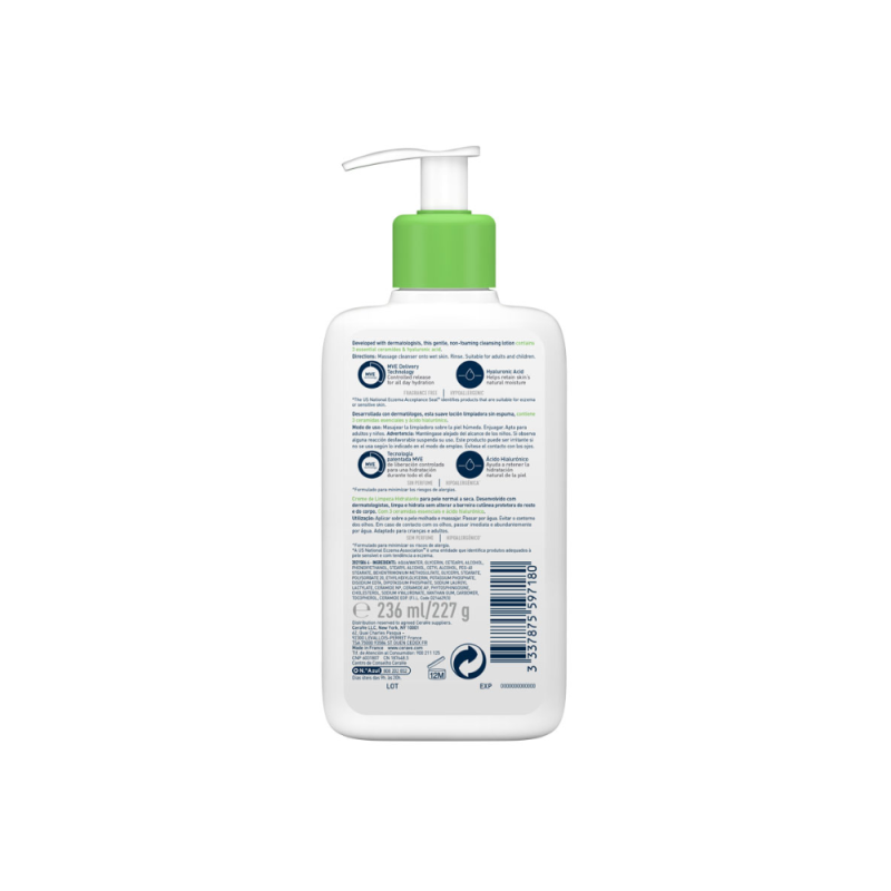 Limpiador Hidratante, 236 ml. - CeraVe