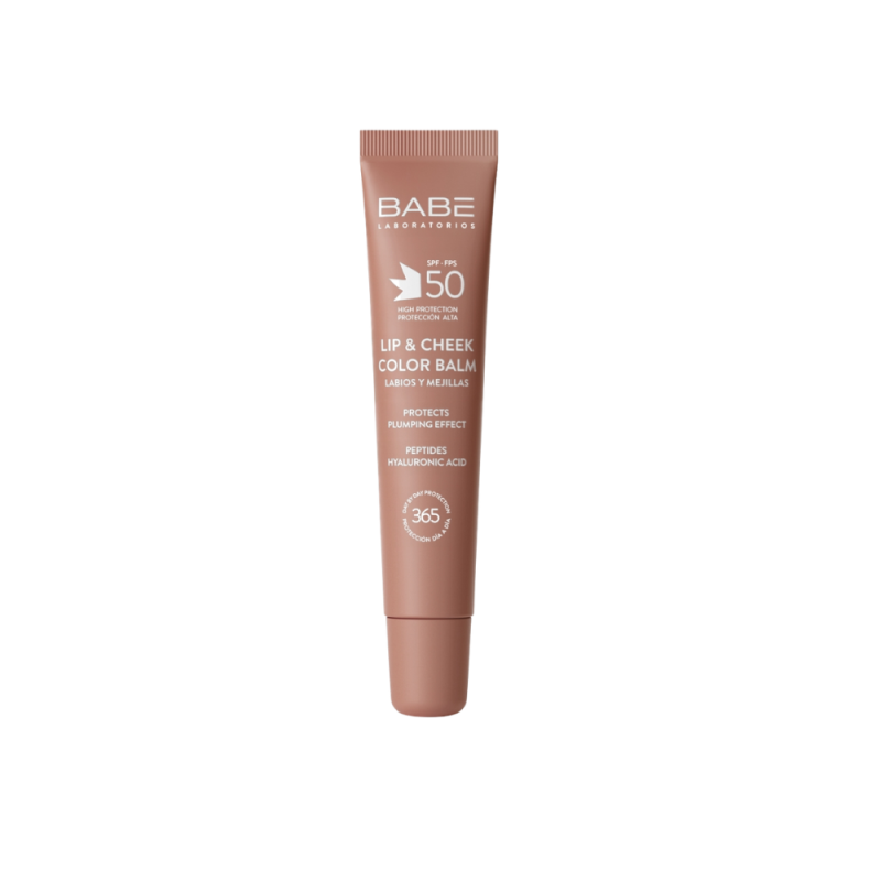 Bálsamo Labial y Mejillas con Color SPF 50 Mocha, 20 ml. - BABE