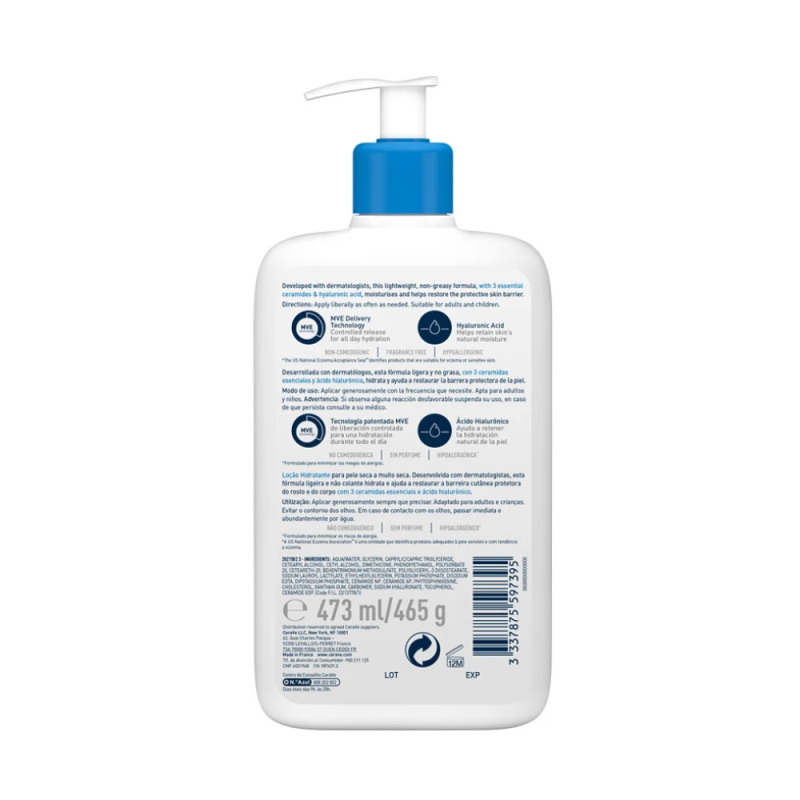 Loción Hidratante, 473 ml. - CeraVe