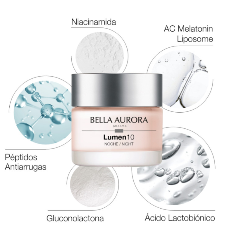 Lumen 10 Crema Antiedad Antimanchas Noche, 50 ml. - Bella Aurora