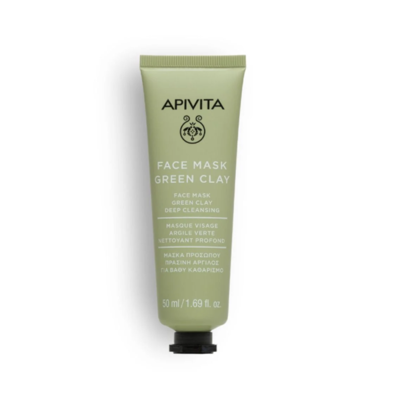 Mascarilla Facial de Limpieza Profunda con Arcilla Verde, 50 ml. - Apivita