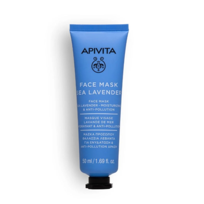 Mascarilla Facial Hidratante y Anti-polucion con Lavanda de Mar, 50 ml. - Apivita
