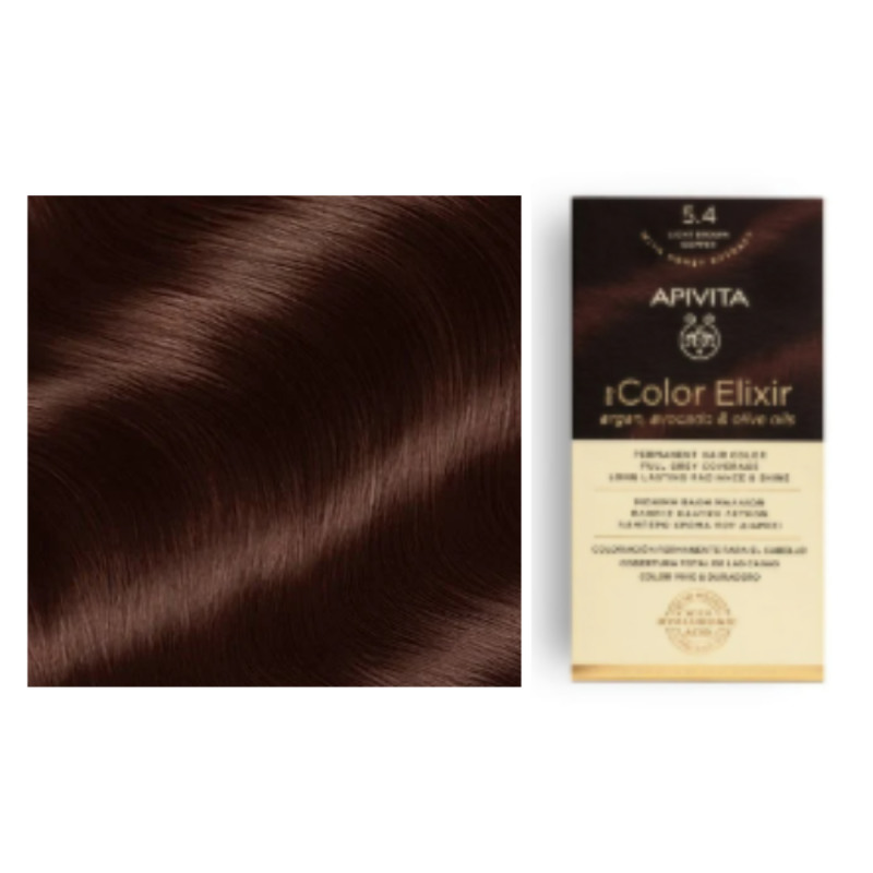 My Color Elixir N5.4, Castaño Claro Cobrizo. - Apivita