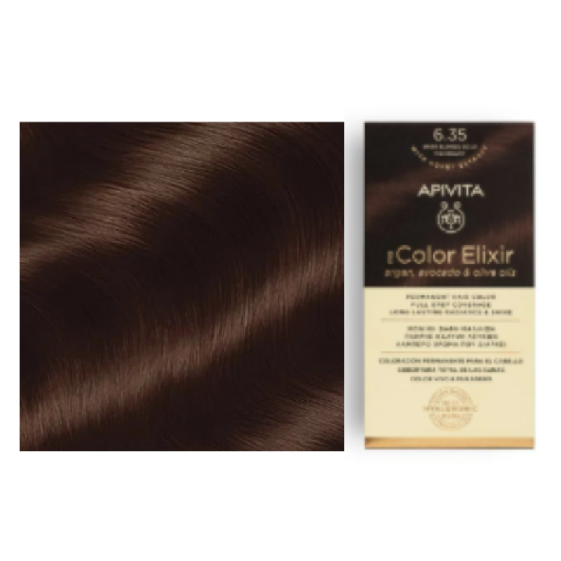 My Color Elixir N6.35, Rubio Oscuro Dorado Caoba. - Apivita