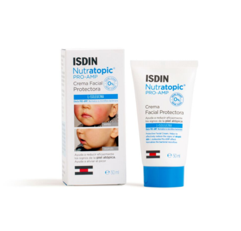 Nutratopic Pro-AMP Crema Facial Piel Atópica, 50 ml. - Isdin