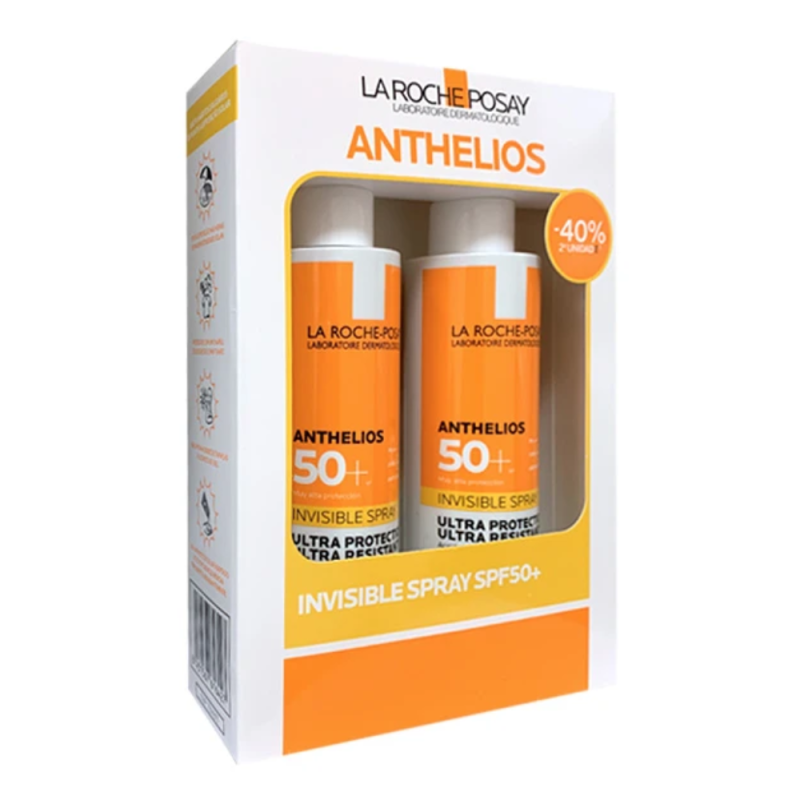 Pack Anthelios Spray Invisible SPF50+, 200 ml + 200 ml . - La Roche Posay