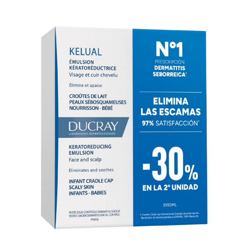 PACK DUPLO Kelual Emulsion, 50 ml + 50 ml. - Ducray
