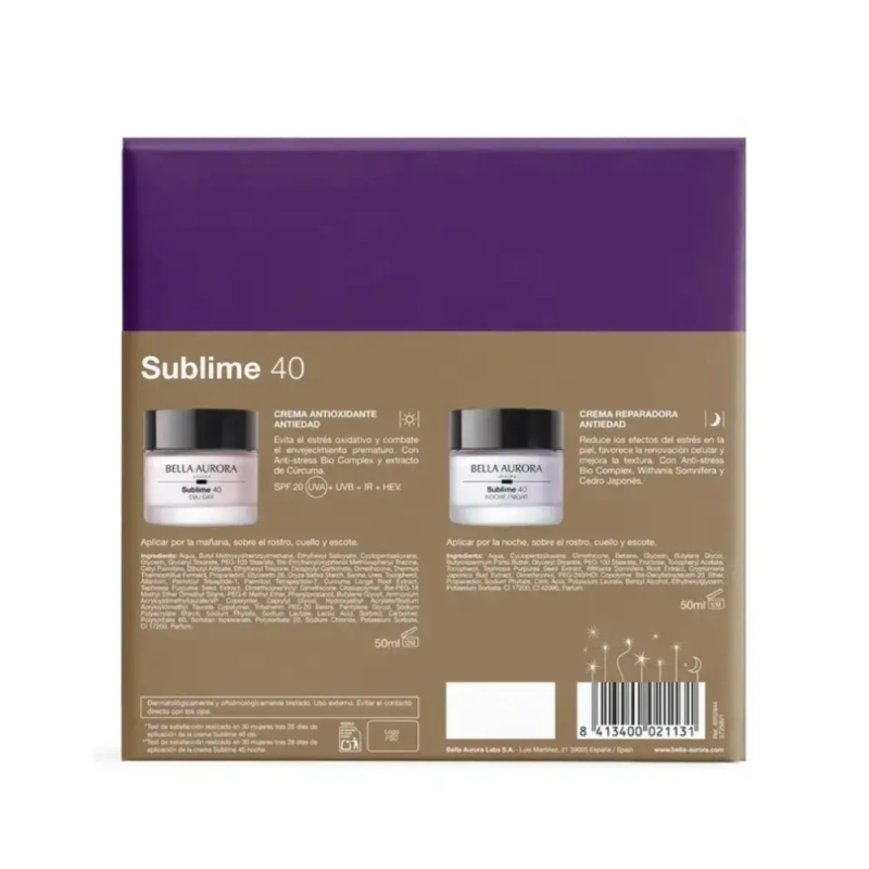 Pack Sublime 40 Ritual Antiedad + Antioxidante + Antiestrés - Bella Aurora Labs