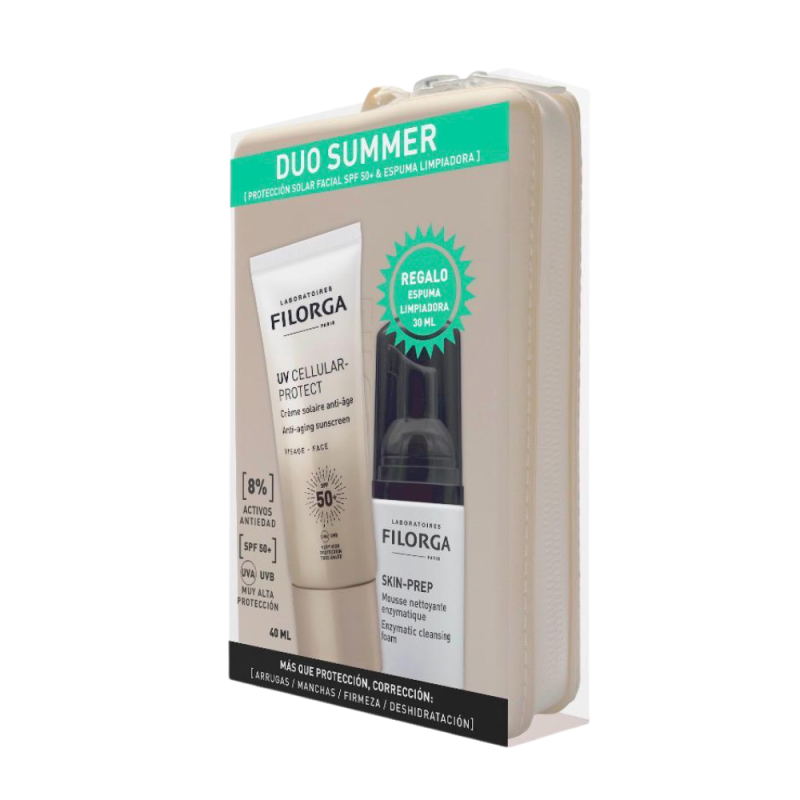 Pack UV Cellular Protect SPF50+ Face, 40 ml +Espuma Limpiadora, 30ml  ¡Regalo!. + Neceser  - Filorga
