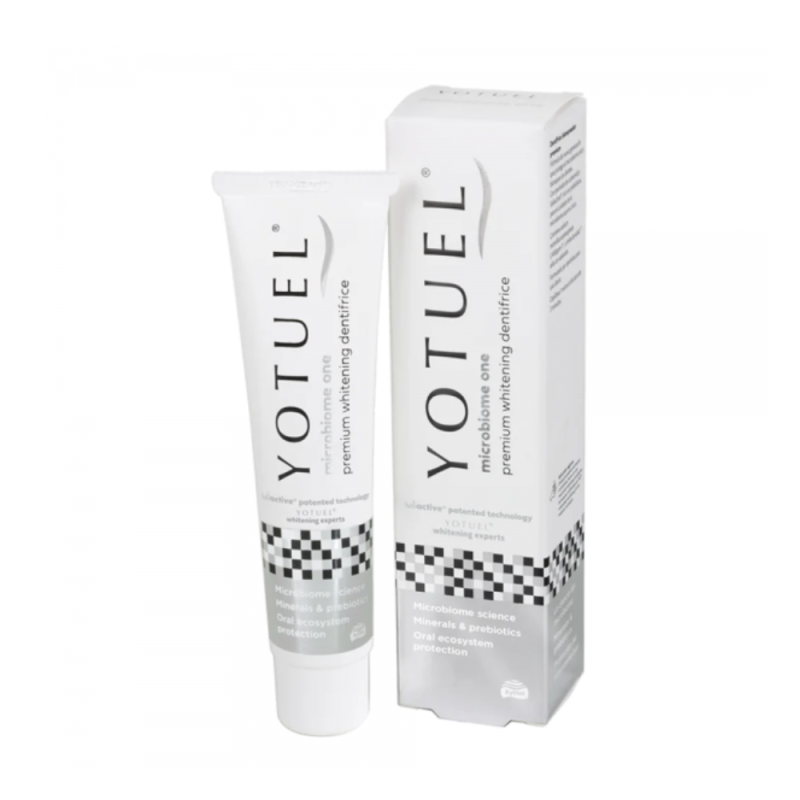 Pack Yotuel Microbiome One Premium Whitening, 75 ml + Regalo de Neceser + Minitalla de Yotuel Colutorio + Minitalla de Yotuel Microbiome One Premium Whitening.- Cantabria Labs