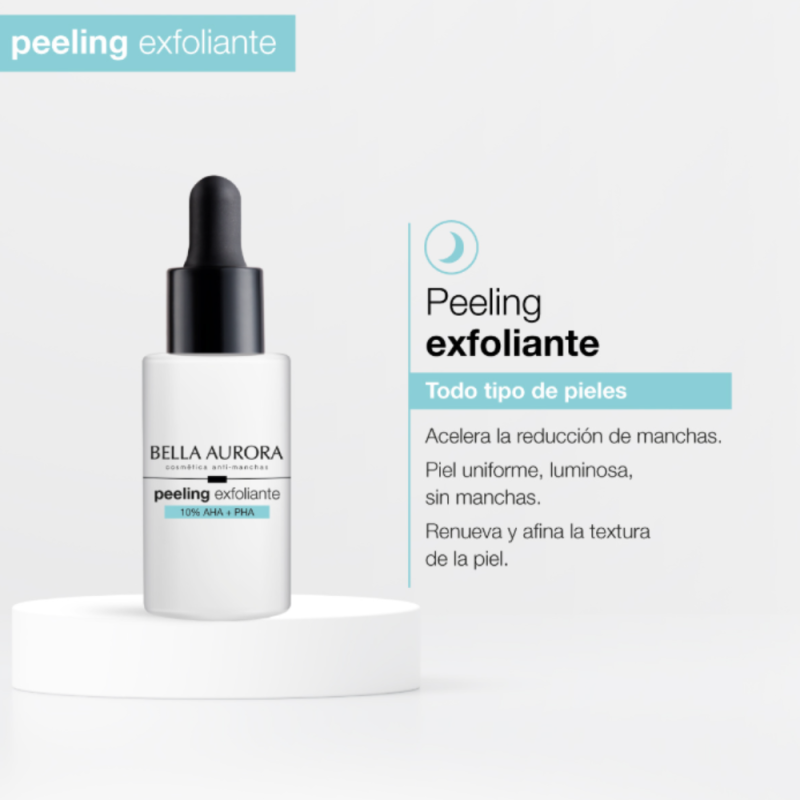 Peeling Exfoliante 10% AHA + PHA Anti-Manchas, 30 ml. - Bella Aurora Labs