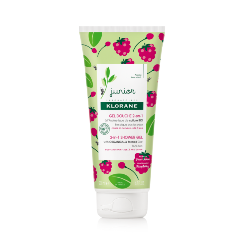 Petit Junior Gel de Ducha 2 en 1 a la Frambuesa, 200 ml. - Klorane