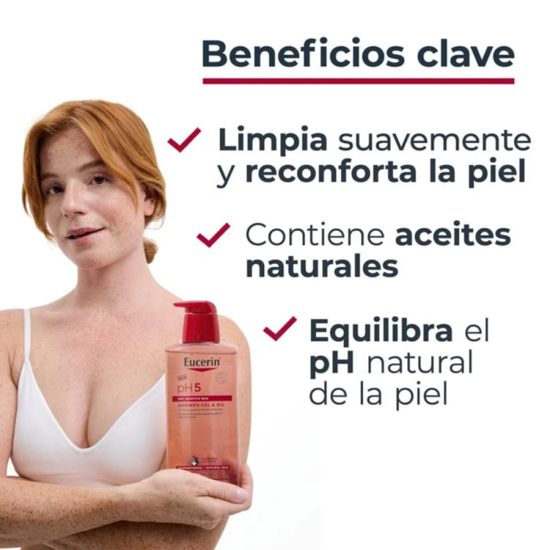 pH5 Óleo gel de Ducha Reconfortante, 1 L. - Eucerin