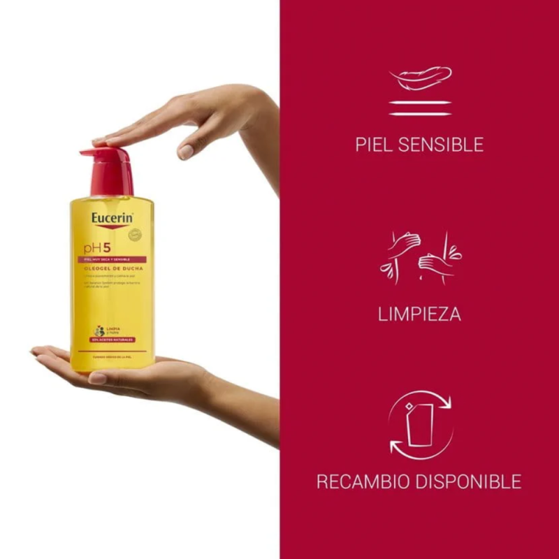 pH5 Oleogel de Ducha, 1 L. - Eucerin