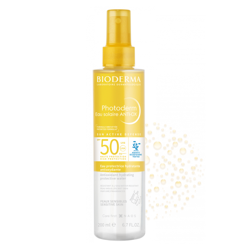 Photoderm Eau Solaire ANTI-OX SPF 50, 200 ml.- Bioderma
