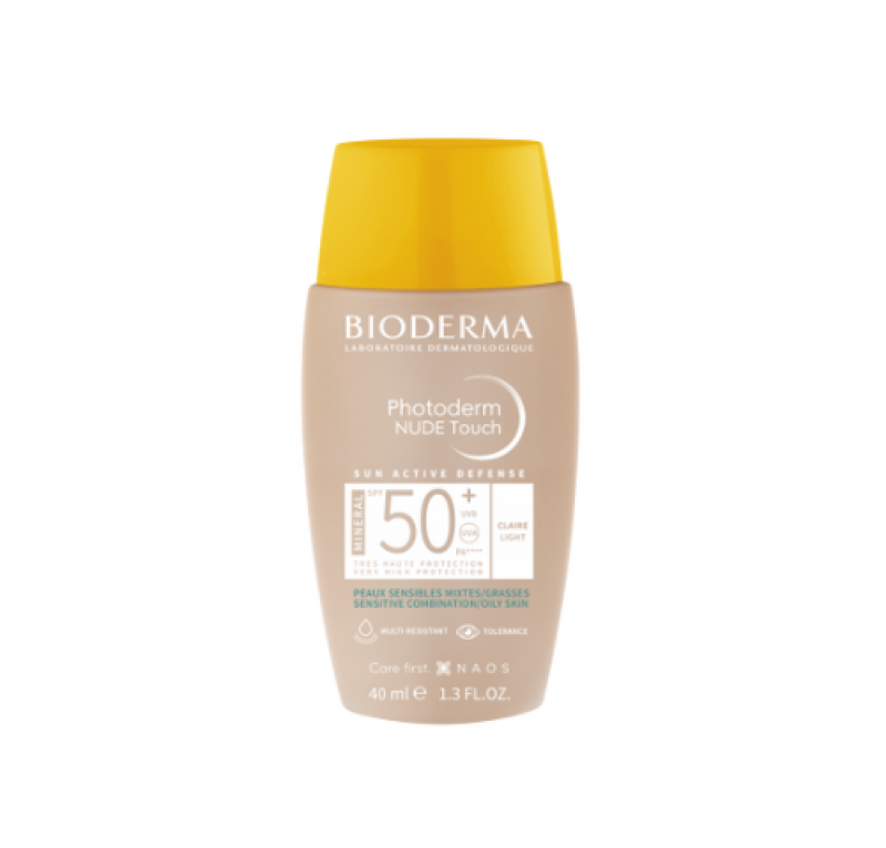Photoderm NUDE Touch SPF 50+ Tono Claro, 40 ml. - Bioderma