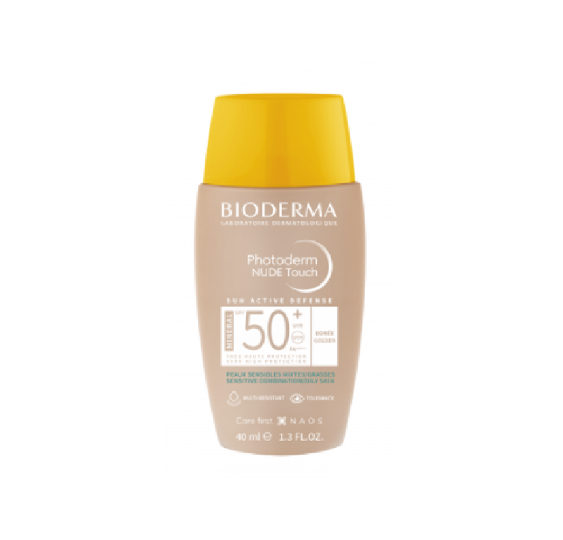 Photoderm NUDE Touch SPF 50+ Tono Dorado, 40 ml. - Bioderma