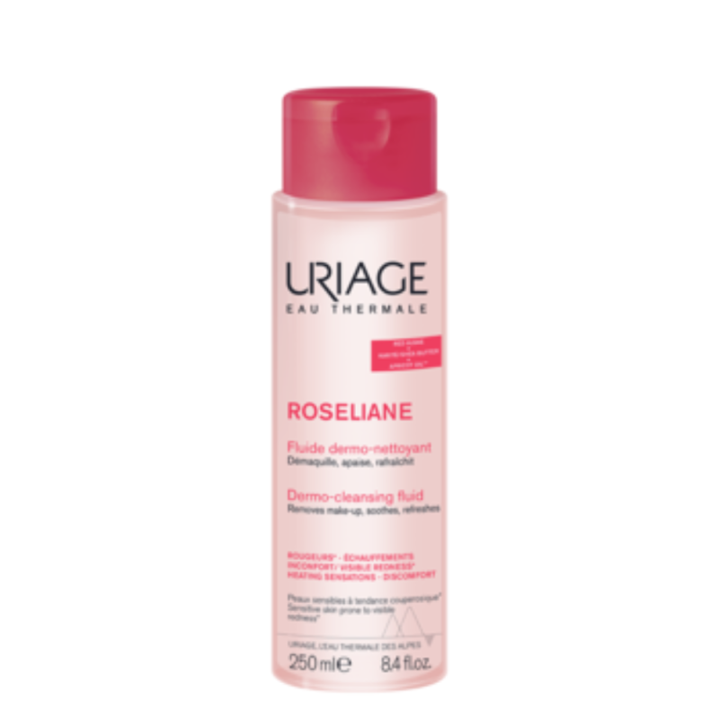 Roséliane Fluido Dermo Limpiador, 250 ml. - Uriage