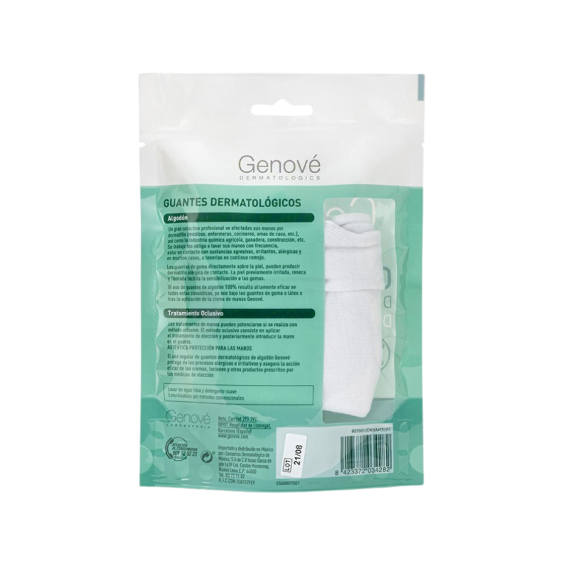 Genocure® Guantes Dermatológicos Algodón Talla L. - Genové