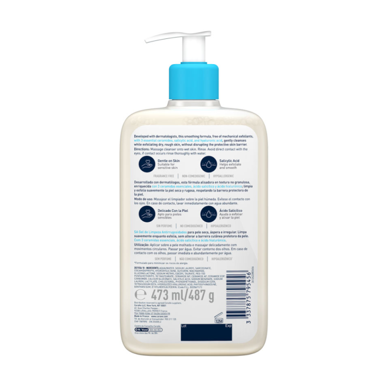 SA Limpiador Anti-rugosidades, 473 ml. - CeraVe
