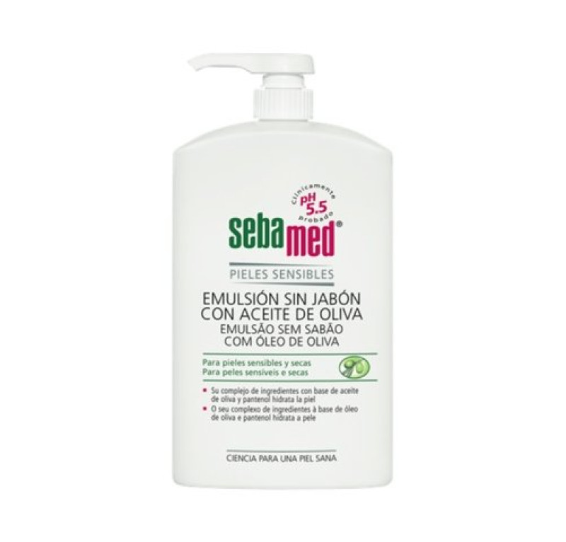 Emulsion sin Jabón con Aceite de Oliva, 1000 ml. - Sebamed